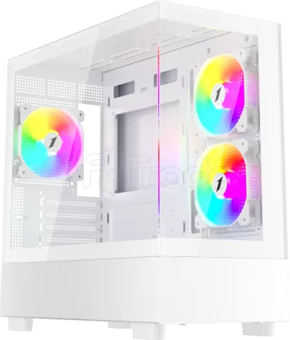 Photo de Boitier Mini Tour Micro ATX 1stPlayer Mi5 RGB avec panneaux vitrés (Blanc)