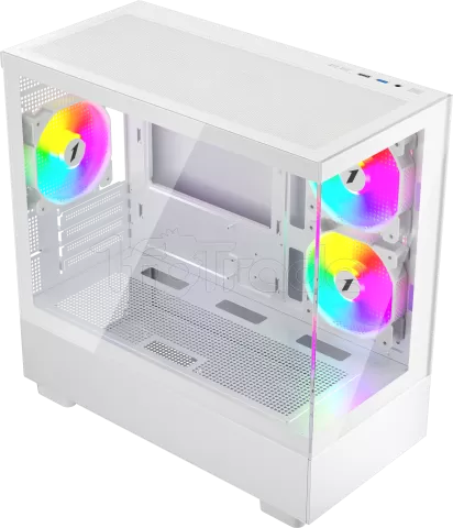 Photo de Boitier Mini Tour Micro ATX 1stPlayer Mi5 RGB avec panneaux vitrés (Blanc)