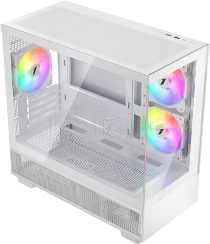 Photo de Boitier Mini Tour Micro ATX 1stPlayer Mi5 RGB avec panneaux vitrés (Blanc)