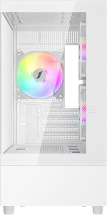 Photo de Boitier Mini Tour Micro ATX 1stPlayer Mi5 RGB avec panneaux vitrés (Blanc)