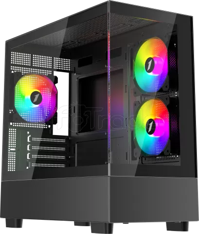 Photo de Boitier Mini Tour Micro ATX 1stPlayer Mi5 RGB avec panneaux vitrés (Noir)