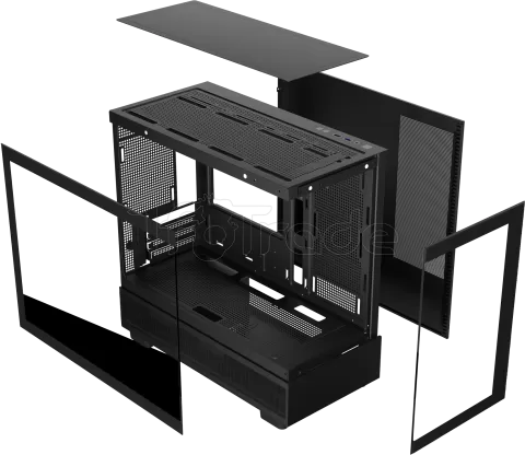 Photo de Boitier Mini Tour Micro ATX 1stPlayer Mi5 RGB avec panneaux vitrés (Noir)