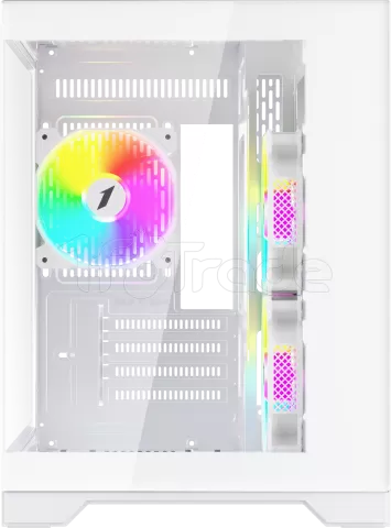 Photo de Boitier Mini Tour Micro ATX 1stPlayer MV5 RGB avec panneaux vitrés (Blanc)