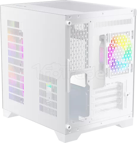 Photo de Boitier Mini Tour Micro ATX 1stPlayer MV5 RGB avec panneaux vitrés (Blanc)