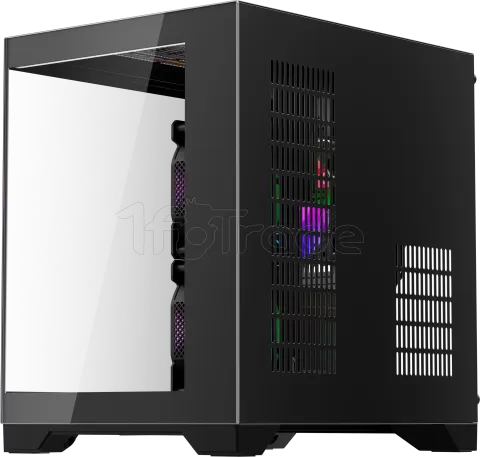 Photo de Boitier Mini Tour Micro ATX 1stPlayer MV5 RGB avec panneaux vitrés (Noir)