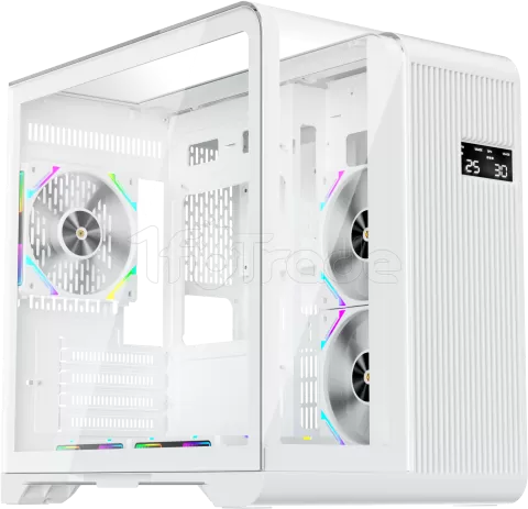 Photo de Boitier Mini Tour Micro ATX 1stPlayer RT5 RGB avec panneaux vitrés (Blanc)