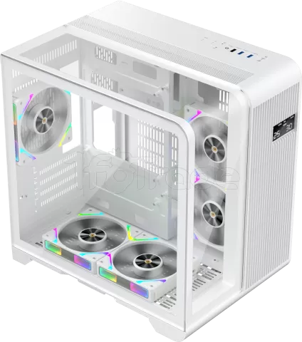 Photo de Boitier Mini Tour Micro ATX 1stPlayer RT5 RGB avec panneaux vitrés (Blanc)