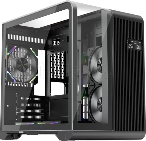 Photo de Boitier Mini Tour Micro ATX 1stPlayer RT5 RGB avec panneaux vitrés (Noir)