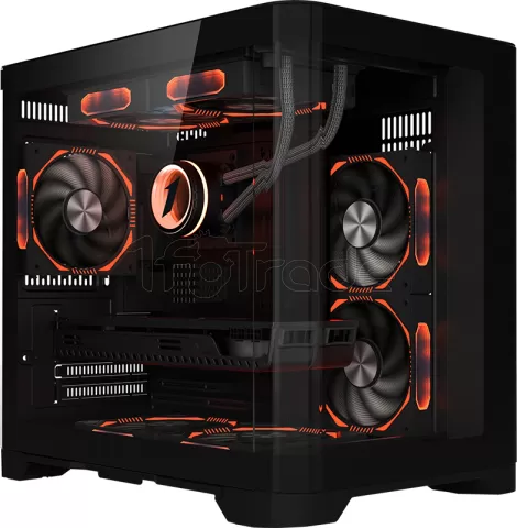 Photo de Boitier Mini Tour Micro ATX 1stPlayer UView 5 RGB avec panneaux vitrés (Noir)