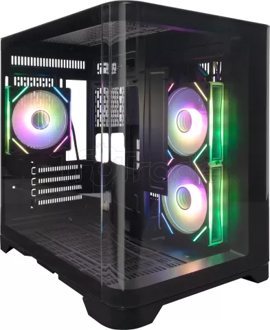 Photo de Boitier Mini Tour Micro ATX 1stPlayer UView 5 RGB avec panneaux vitrés (Noir)
