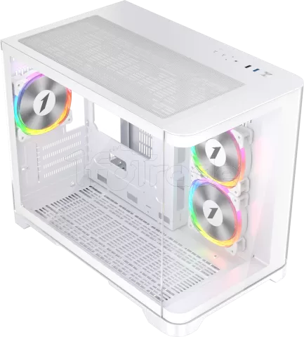 Photo de Boitier Mini Tour Micro ATX 1stPlayer UView 6 RGB avec panneaux vitrés (Blanc)