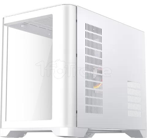 Photo de Boitier Mini Tour Micro ATX 1stPlayer UView 6 RGB avec panneaux vitrés (Blanc)