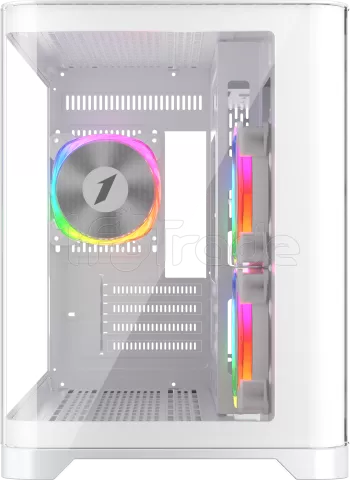 Photo de Boitier Mini Tour Micro ATX 1stPlayer UView 6 RGB avec panneaux vitrés (Blanc)