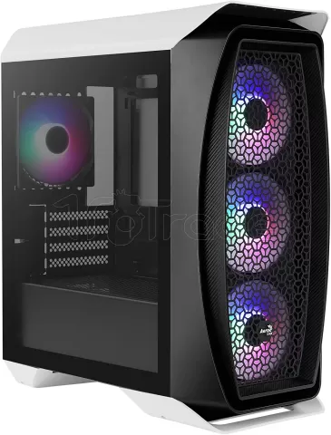 Photo de Boitier Mini Tour Micro ATX AeroCool Aero One Mini Frost RGB avec panneau vitré (Blanc/Noir)