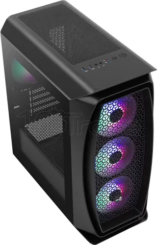 Photo de Boitier Mini Tour Micro ATX AeroCool Aero One Mini Frost RGB avec panneau vitré (Noir)