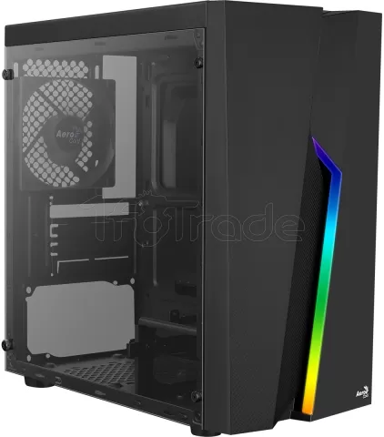 Photo de Boitier Mini Tour Micro ATX AeroCool Bolt Mini Tempered Glass RGB avec panneau vitré (Noir)