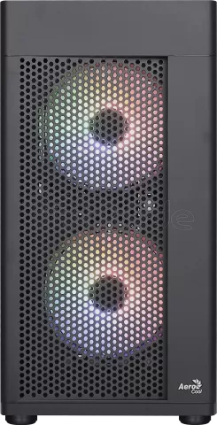 Photo de Boitier Mini Tour Micro ATX AeroCool Hexform RGB avec panneaux vitrés (Noir)