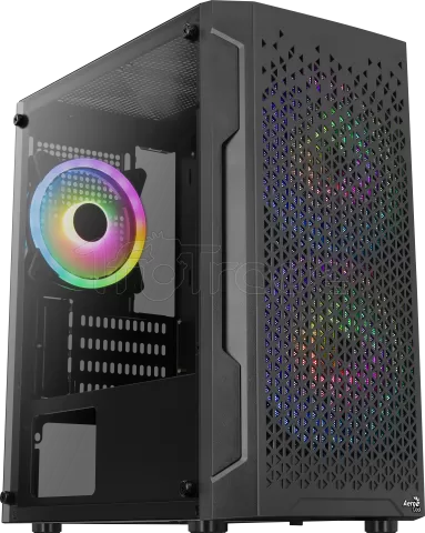 Photo de Boitier Mini Tour Micro ATX AeroCool Trinity Mini RGB avec panneau vitré (Noir)