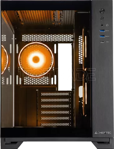 Photo de Boitier Mini Tour Micro ATX Chieftec Visio RGB avec panneaux vitrés (Noir)