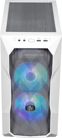 Photo de Boitier Mini Tour Micro ATX Cooler Master MasterBox TD300 Mesh RGB avec panneau vitré (Blanc)