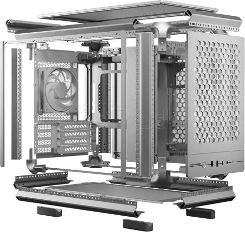 Photo de Boitier Mini Tour Micro ATX Cooler Master MasterFrame 400 Mesh RGB avec panneau vitré (Argent)