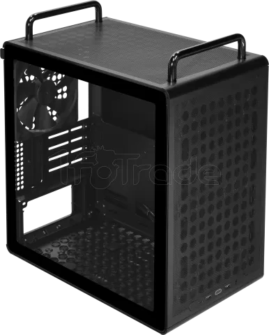Photo de Boitier Mini Tour Micro ATX Cooler master Qube 340 avec panneau vitré (Noir)