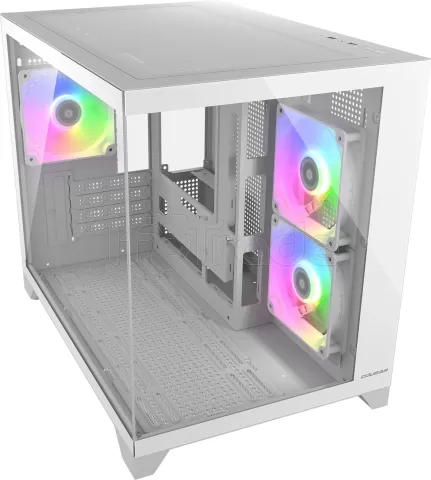 Photo de Boitier Mini Tour Micro ATX Cougar FV150 Mini RGB avec panneaux vitrés (Blanc)