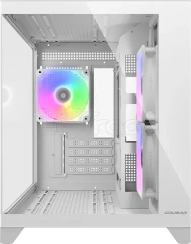 Photo de Boitier Mini Tour Micro ATX Cougar FV150 Mini RGB avec panneaux vitrés (Blanc)