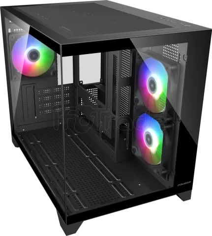 Photo de Boitier Mini Tour Micro ATX Cougar FV150 Mini RGB avec panneaux vitrés (Noir)