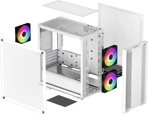Photo de Boitier Mini Tour Micro ATX DeepCool CC360 RGB avec panneau vitré (Blanc)