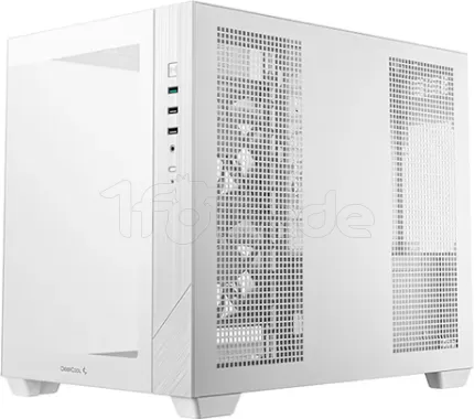 Photo de Boitier Mini Tour Micro ATX DeepCool CG330 3F aRGB avec panneaux vitrés (Blanc)