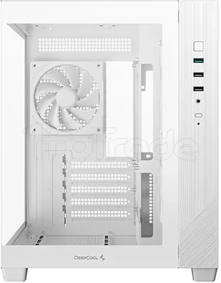 Photo de Boitier Mini Tour Micro ATX DeepCool CG330 3F RGB avec panneaux vitrés (Blanc)