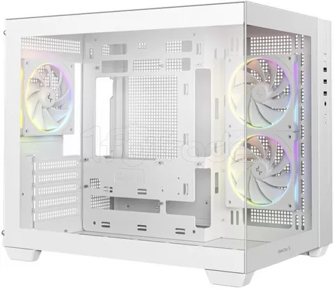 Photo de Boitier Mini Tour Micro ATX DeepCool CG330 3F RGB avec panneaux vitrés (Blanc)