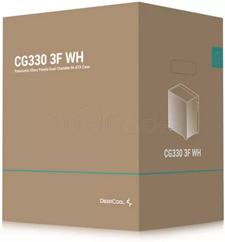 Photo de Boitier Mini Tour Micro ATX DeepCool CG330 3F RGB avec panneaux vitrés (Blanc)
