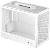 Photo de Boitier Mini Tour Micro ATX DeepCool CH160 Plus avec panneau vitré (Blanc)
