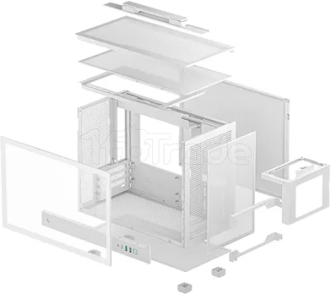 Photo de Boitier Mini Tour Micro ATX DeepCool CH160 Plus avec panneau vitré (Blanc)
