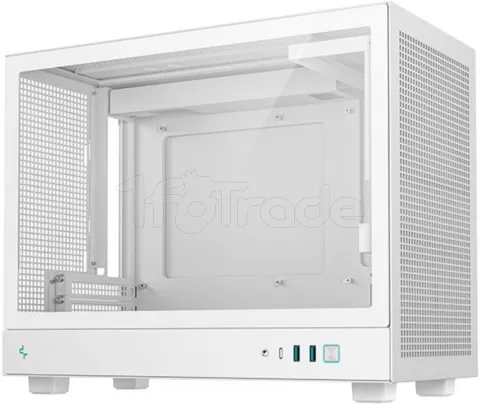 Photo de Boitier Mini Tour Micro ATX DeepCool CH160 Plus avec panneau vitré (Blanc)