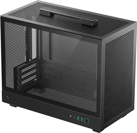 Photo de Boitier Mini Tour Micro ATX DeepCool CH160 Plus avec panneau vitré (Noir)
