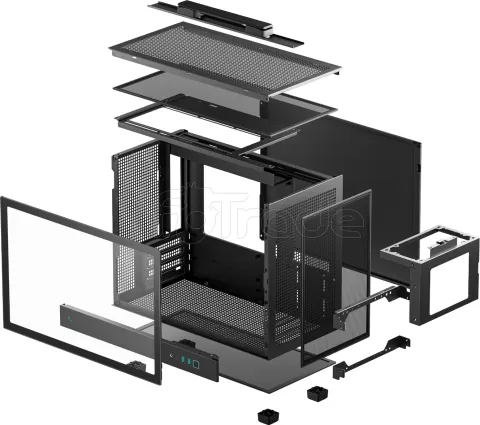Photo de Boitier Mini Tour Micro ATX DeepCool CH160 Plus avec panneau vitré (Noir)