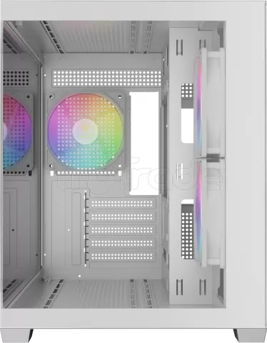 Photo de Boitier Mini Tour Micro ATX Gamdias Aura GC10M V2 RGB avec panneaux vitrés (Blanc)