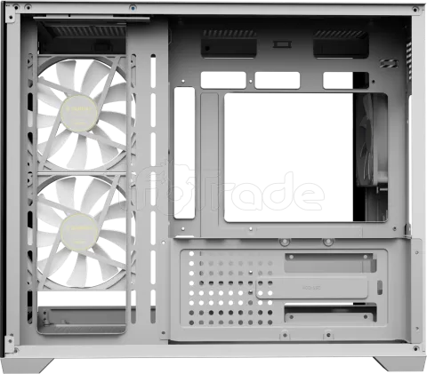 Photo de Boitier Mini Tour Micro ATX Gamdias Aura GC10M V2 RGB avec panneaux vitrés (Blanc)