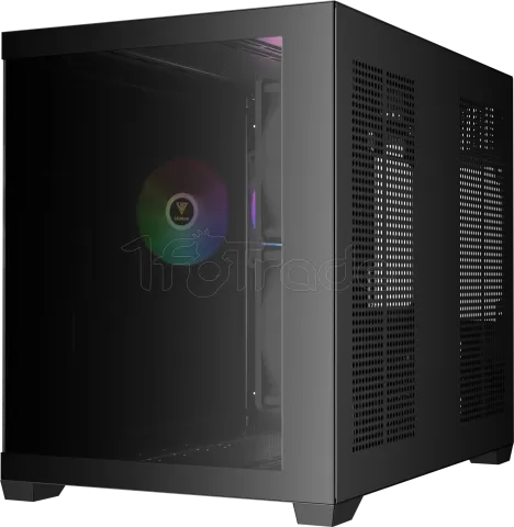 Photo de Boitier Mini Tour Micro ATX Gamdias Aura GC10M V2 RGB avec panneaux vitrés (Noir)