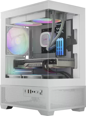 Photo de Boitier Mini Tour Micro ATX Gamdias Aura GC9M Elite RGB avec panneaux vitrés (Blanc)