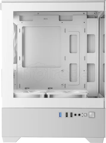 Photo de Boitier Mini Tour Micro ATX Gamdias Aura GC9M RGB avec panneaux vitrés (Blanc)