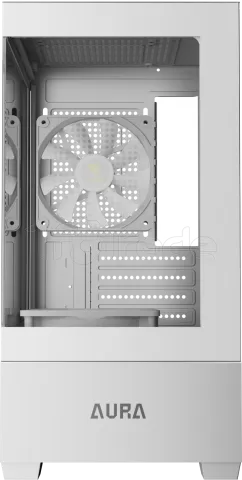 Photo de Boitier Mini Tour Micro ATX Gamdias Aura GC9M RGB avec panneaux vitrés (Blanc)