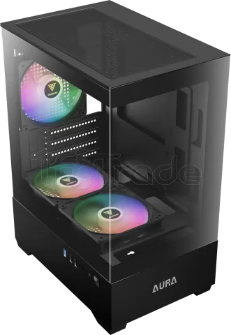 Photo de Boitier Mini Tour Micro ATX Gamdias Aura GC9M RGB avec panneaux vitrés (Noir)