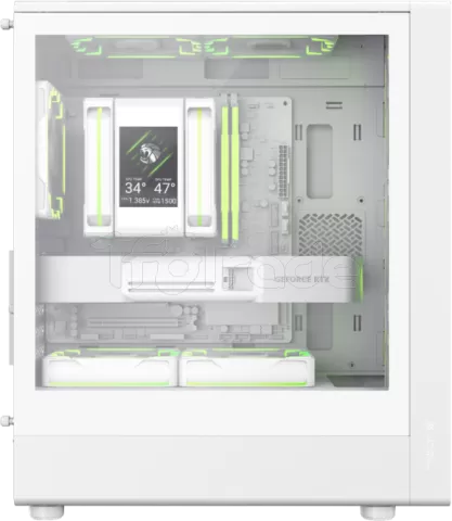 Photo de Boitier Mini Tour Micro ATX Gamemax Aeris 330 ARGB  avec panneau vitré (Blanc)