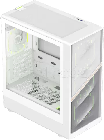 Photo de Boitier Mini Tour Micro ATX Gamemax Aeris 330 Mesh RGB avec panneau vitré (Blanc)