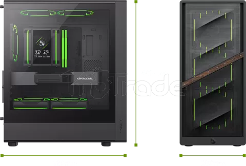 Photo de Boitier Mini Tour Micro ATX Gamemax Aeris 330 Mesh RGB avec panneau vitré (Noir)