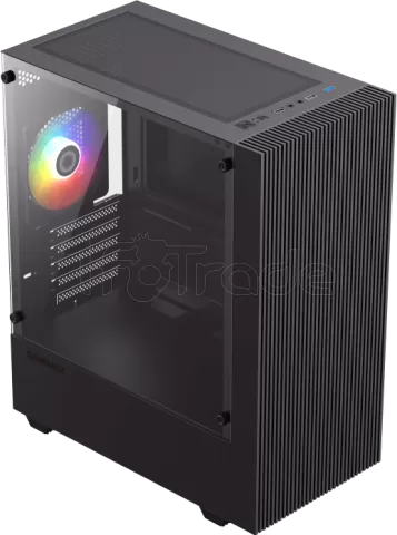 Photo de Boitier Mini Tour Micro ATX Gamemax Edge ARGB avec panneau vitré (Noir)